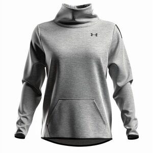 Under Armour Heather Gray High-Collar Sweatshirt women medium front pocket